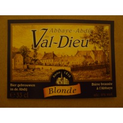 Etiquette de bière - Val-Dieu - Blonde