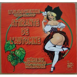 Etiquette de bière - L'Alsacienne sans culotte - Attirante de l'automne