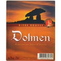 Etiquette de bière - Dolmen - Bière rousse - 33cl