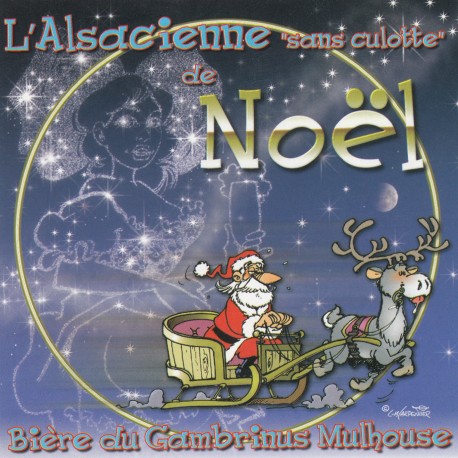 Etiquette de bière - L'Alsacienne de Noel - bleu - PM - version 2