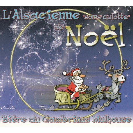 Etiquette de bière - L'Alsacienne de Noel - bleu - GM - version 2