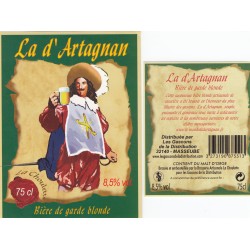 Etiquette de bière - La d'Artagnan