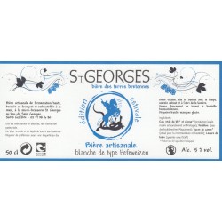 Etiquette de bière - St-Georges - blanche - 50cl