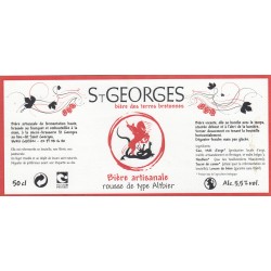 Etiquette de bière - St-Georges - rousse - 50cl