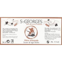 Etiquette de bière - St-Georges - brune - 50cl