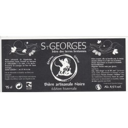 Etiquette de bière - St-Georges - noire - 75cl