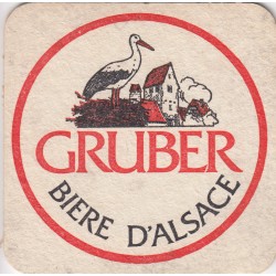 Sous bock de bière - Gruber - Strasbourg