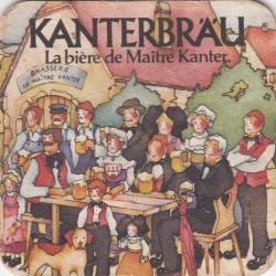 Sous bock de bière - Kanterbrau - Gold, bière spéciale - 9 X 9 cm