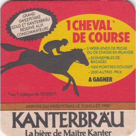 Sous bock de bière - Kanterbrau - 1 cheval de course