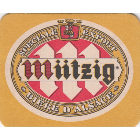 Sous bock de bière - Mützig - Spéciale export - jaune