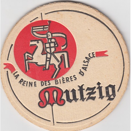 Sous bock de bière - Mützig - La reine des bières d'Alsace - ancien - épais