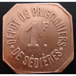 Monnaie de nécessité - 1F - Dépot de prisonniers de Sédières (14/18)