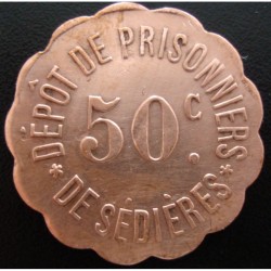 Monnaie de nécessité - 50 c - Dépot de prisonniers de Sédières (14/18)