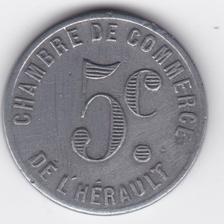 Monnaie de nécessité - 5 c - Chambre de Commerce de l'Hérault - SDate