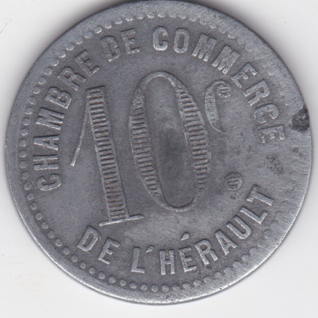 Monnaie de nécessité - 10 c - Chambre de Commerce de l'Hérault - SDate