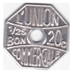 Monnaie de nécessité - 20 c - 1/25 bon - L'Union commerciale - Meaux