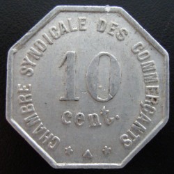 Monnaie de nécessité - 10c -Chambre syndicale des commerçants - Perpignan - 1921