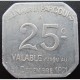 Monnaie de nécessité - 25 c - Transport en commun - Région parisienne- 1921