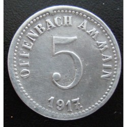 Monnaie de nécessité - 5 Pfennig - Offenbach Am Main - 1917