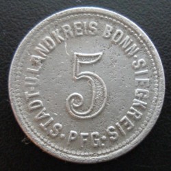 Monnaie de nécessité - 5 pfennig - Bonn-Siegkreis - 1918