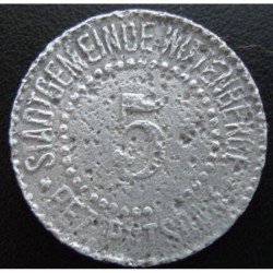 Monnaie de nécessité - 5 pfennig - Wittenberge - 1917