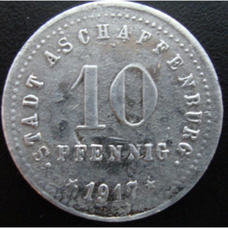 Monnaie de nécessité - 10 pfennig - Aschaffenburg - 1917