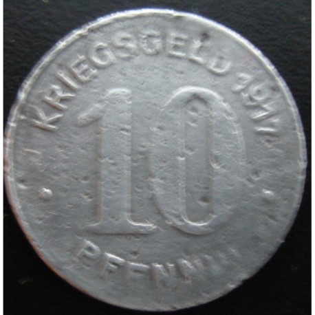 Monnaie de nécessité - 10 pfennig - ELBERFELD - 1917