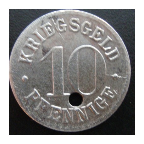 Monnaie de nécessité - 10 pfennige - Heidelberg (avec trou)