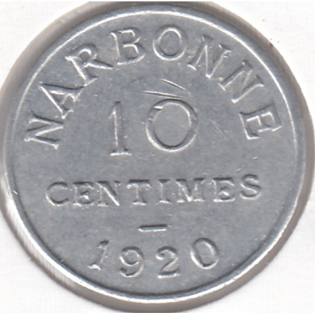 Monnaie de nécessité - 10 Centimes - Narbonne - 1920