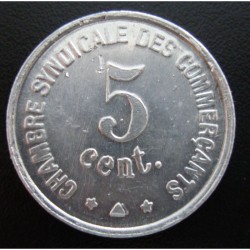 Monnaie de nécessité - 5 Centimes - Chambre syndicale des Commerçants - Perpignan - 1921