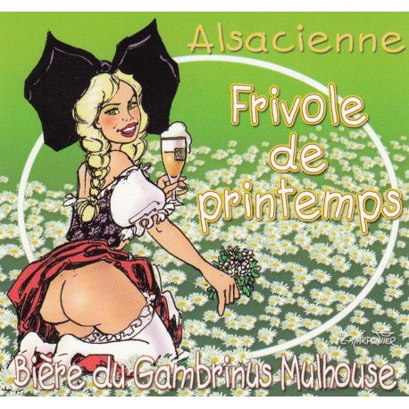 Etiquette de bière - L'Alsacienne - Frivole de printemps