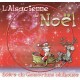 Etiquette de bière - L'Alsacienne de Noel - rouge - écriture blanc/rouge - 9 X 10 cm