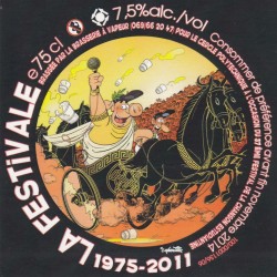 Etiquette de bière - La Festivale - 1975 - 2011 - 10 X 10 cm