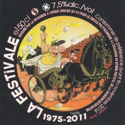 Etiquette de bière - La Festivale - 1975 - 2011 - 12 X 12 cm