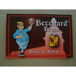 Etiquette de bière - Berchard Brune - Bière de Tubize - 9 X 6 cm