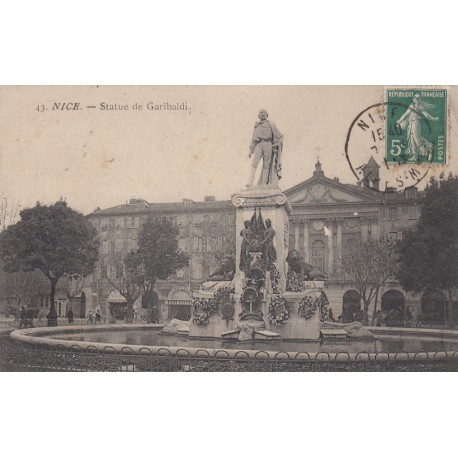 Carte postale - Nice - Statue de Garibaldi