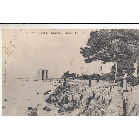 Carte postale - Cannes - Château - Île St Honorat