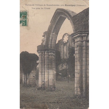 Carte postale - Ruines de l'abbaye de Bonnefontaine