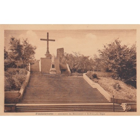 Carte postale - Fontcouverte - Ensemble du monument à St François Régis