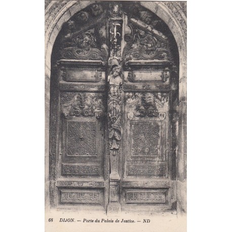 Carte postale - Dijon - Porte du palais de justice