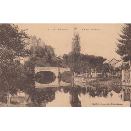 Carte postale - Ornans - Le pont de Nahin