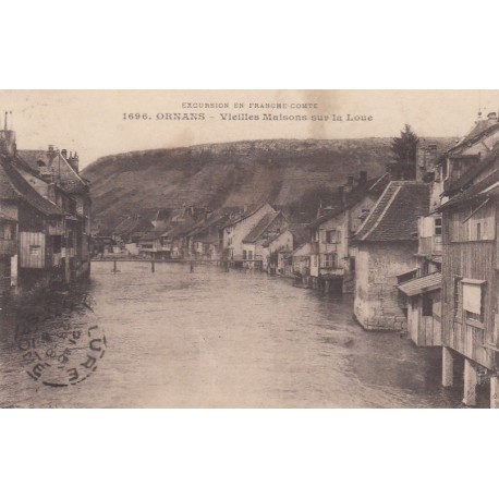 Carte postale - Ornans - Vieilles maisons sur la Loue