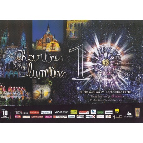 Carte postale - Chartres en lumière - 10 ans