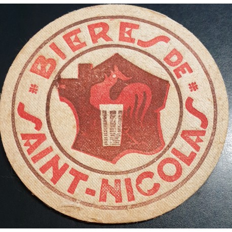 Sous bock de bière - Biere de St Nicolas - ancien - épais