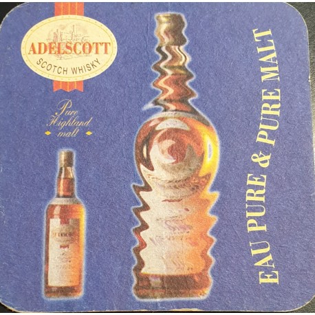 Sous bock de bière - Adelscott - Eau pure et malt à whisky
