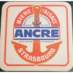 Sous bock de bière - ANCRE - Bière d'Alsace - Strasbourg