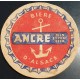 Sous bock de bière - ANCRE bière d'Alsace - Ancien, épais