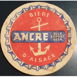 Sous bock de bière - ANCRE bière d'Alsace - Ancien, épais