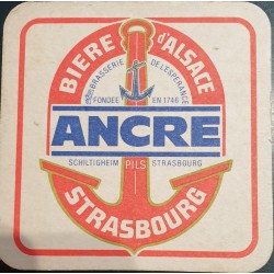 Sous bock de bière - ANCRE - Bière d'Alsace - Strasbourg