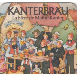 Sous bock de bière - Kanterbrau, la bière de maitre Kanter - 9 X 9 cm